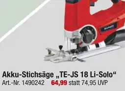 toom Baumarkt Te-js 18 li-solo akku-stichsäge Angebot