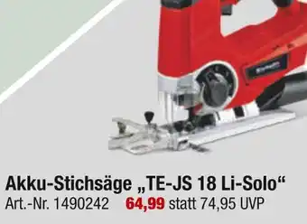 toom Baumarkt Te-js 18 li-solo akku-stichsäge Angebot