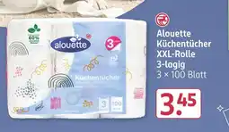 Rossmann Alouette küchentücher xxl-rolle 3-lagig Angebot