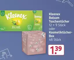 Rossmann Kleenex balsam taschentücher oder kosmetiktücher-box Angebot