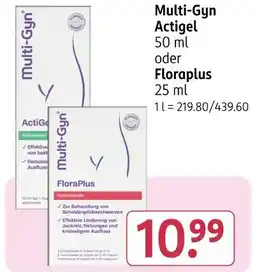 Rossmann Multi-gyn actigel oder floraplus Angebot