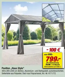 toom Baumarkt Haus style pavillon Angebot