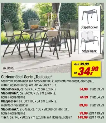 toom Baumarkt Gartenmöbel-serie „toulouse“ Angebot