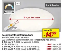 toom Baumarkt Deckenleuchte mit sternendekor Angebot