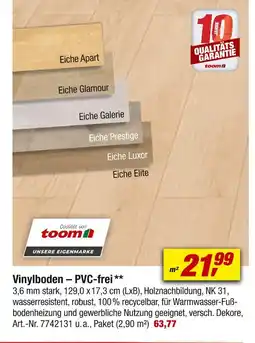 toom Baumarkt Toom vinylboden – pvc-frei Angebot