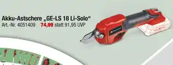 toom Baumarkt Akku-ast schere „ge-ls 18 li-solo“ Angebot