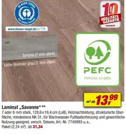 toom Baumarkt Pefc laminat „savanne“ Angebot