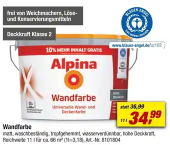 toom Baumarkt Alpina wandfarbe Angebot