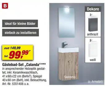 toom Baumarkt Calanda gästebad-set Angebot