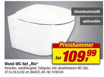 toom Baumarkt Rio wand-wc-set Angebot