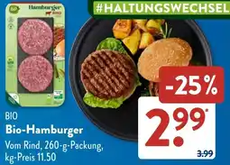 Aldi Süd Bio-Hamburger Angebot