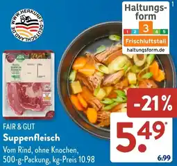 Aldi Süd FAIR & GUT Suppenfleisch Angebot