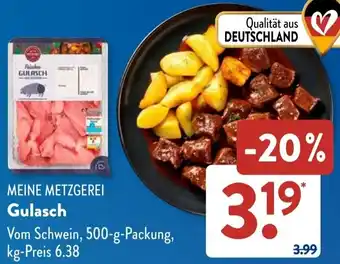 Aldi Süd MEINE METZGEREI Gulasch Angebot