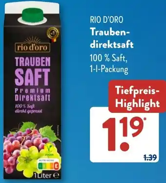 Aldi Süd RIO D'ORO Traubendirektsaft Angebot