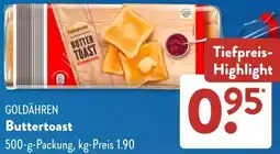 Aldi Süd GOLDÄHREN Buttertoast Angebot