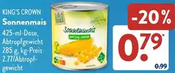 Aldi Süd KING'S CROWN Sonnenmais Angebot