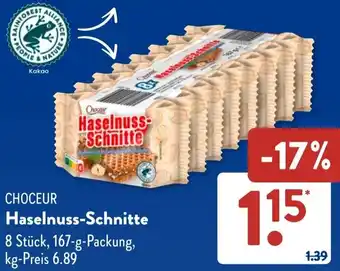 Aldi Süd CHOCEUR Haselnuss-Schnitte Angebot