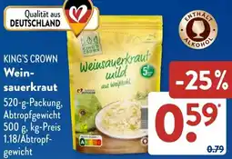 Aldi Süd KING'S CROWN Weinsauerkraut Angebot