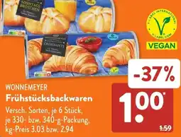 Aldi Süd WONNEMEYER Frühstücksbackwaren Angebot