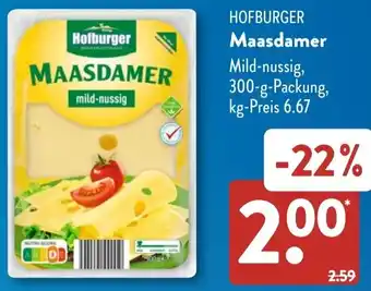 Aldi Süd HOFBURGER Maasdamer Angebot