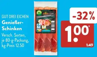 Aldi Süd GUT DREI EICHEN Genießer Schinken Angebot