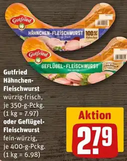 REWE Gutfried Hähnchen Fleischwurst oder Geflügel-Fleischwurst Angebot