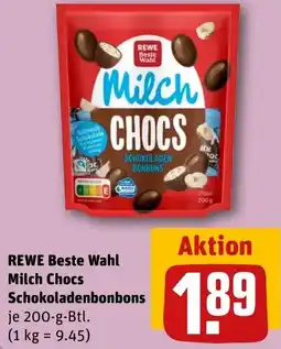 REWE REWE Beste Wahl Milch Chocs Schokoladenbonbons Angebot