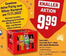 REWE Coca-Cola, Coca-Cola Zero, Fanta oder Sprite Mischkasten Angebot