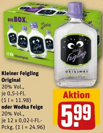 REWE Kleiner Feigling Original oder Wodka Feige Angebot