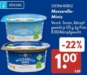 Aldi Süd CUCINA NOBILE Mozzarella Minis Angebot