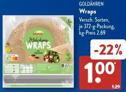 Aldi Süd GOLDÄHREN Wraps Angebot