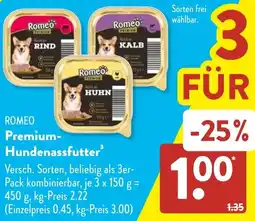 Aldi Süd ROMEO Premium Hundenassfutter Angebot