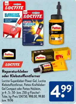 Aldi Süd Pattex/Loctite Reparaturkleber oder Klebstoffentferner Angebot