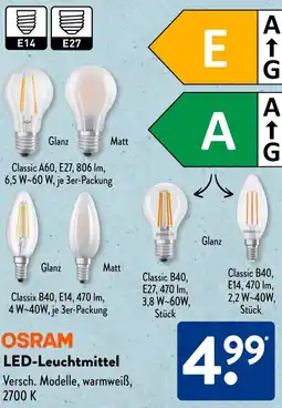 Aldi Süd OSRAM LED-Leuchtmittel Angebot