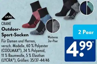 Aldi Süd CRANE Outdoor Sport-Socken Angebot