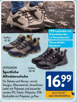 Aldi Süd UP2FASHION Sportliche Allwetterschuhe Angebot