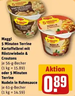 REWE Maggi 5 Minuten Terrine Kartoffelbrei mit Röstzwiebeln & Croutons Angebot