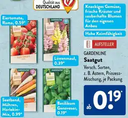 Aldi Süd GARDENLINE Saatgut Angebot