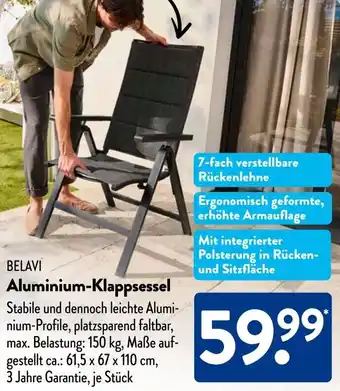 Aldi Süd BELAVI Aluminium-Klappsessel Angebot