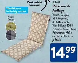 Aldi Süd BELAVI Relaxsessel Auflage Angebot