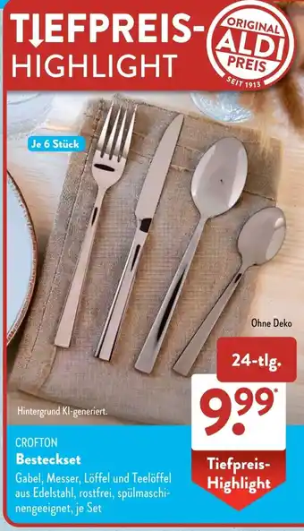 Aldi Süd CROFTON Besteckset Angebot