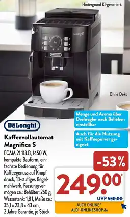 Aldi Süd DeLonghi Kaffeevollautomat Magnifica S Angebot