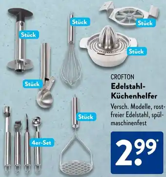 Aldi Süd CROFTON Edelstahl Küchenhelfer Angebot