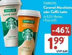 Aldi Süd STARBUCKS Caramel Macchiato oder Caffè Latte Angebot