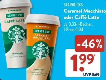 Aldi Süd STARBUCKS Caramel Macchiato oder Caffè Latte Angebot