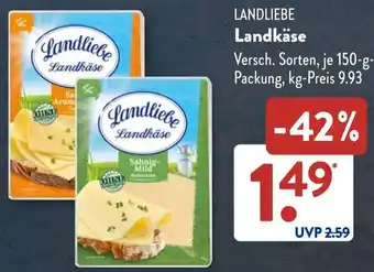 Aldi Süd LANDLIEBE Landkäse Angebot