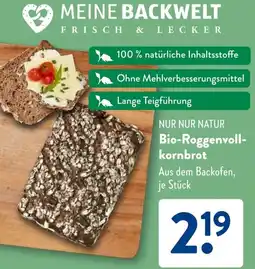 Aldi Süd NUR NUR NATUR Bio-Roggenvollkornbrot Angebot