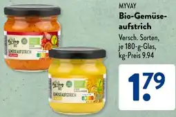 Aldi Süd MYVAY Bio-Gemüseaufstrich Angebot