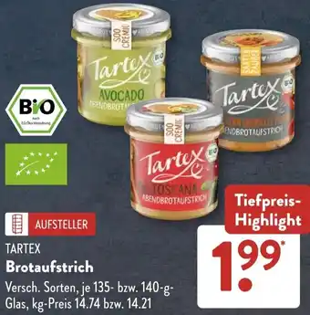 Aldi Süd TARTEX Brotaufstrich Angebot