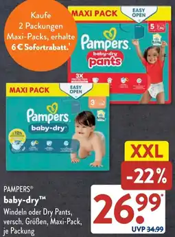 Aldi Süd PAMPERS baby-dry Angebot